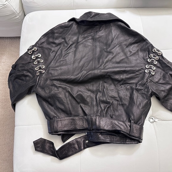 Black Leather biker jacket from Macy Mccoy - Picture 3 of 3